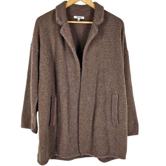MADEWELL WOMEN'S MERINO WOOL BLEND CARDIGAN SWEATER – SIZE SMALL – OVERSIZED FIT - Picture 1 of 11